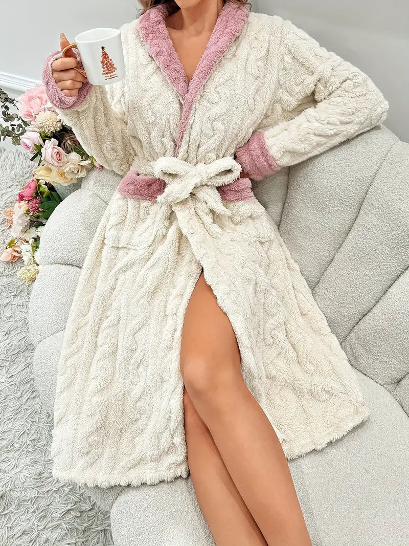 Peignoir de Bain Polaire Beige