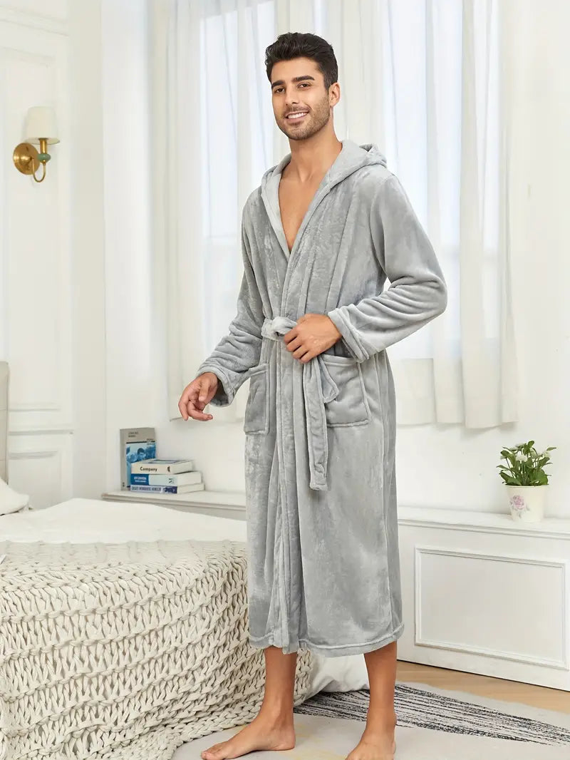 Peignoir de Bain à Capuche en Coton