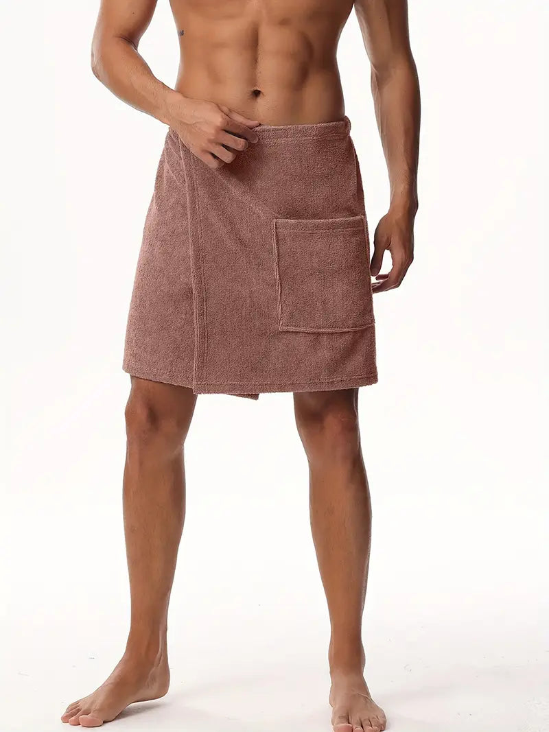 Peignoir Serviette Homme Microfibre à scratch