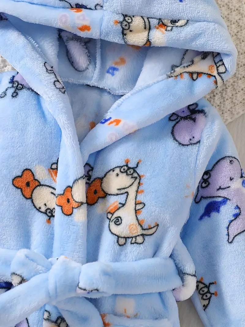 Peignoir de Bain Enfant Polaire Bleu pour Bébé