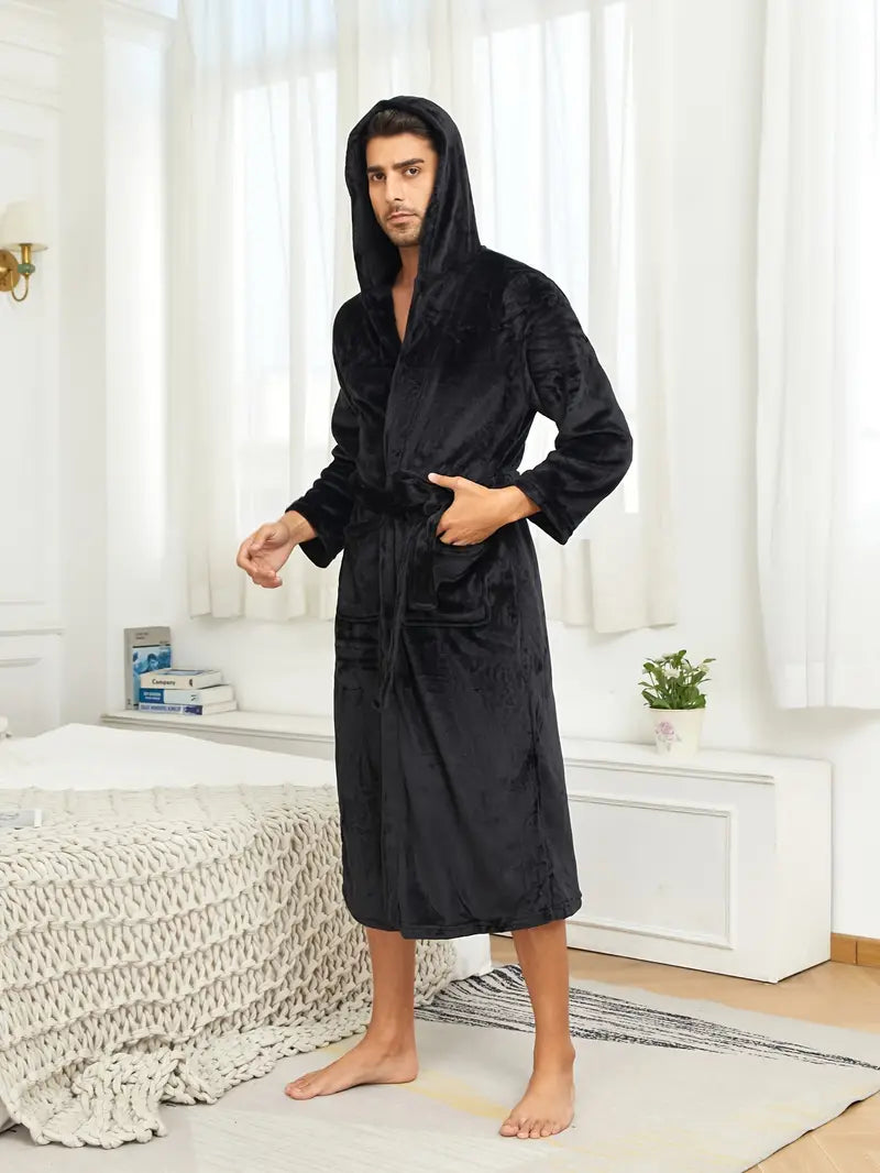 Peignoir de Bain à Capuche en Coton