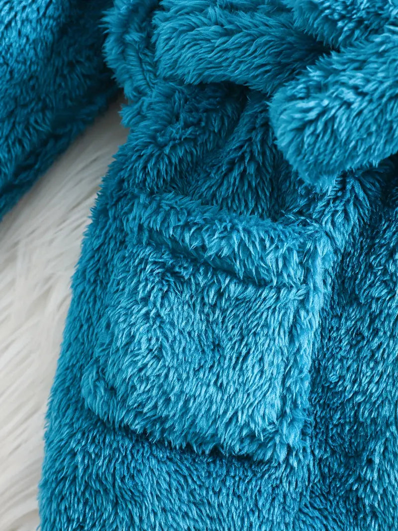 Peignoir de Bain Enfant Éponge Bleu pour Bébé
