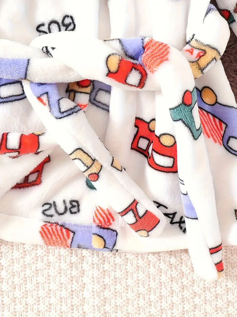 Peignoir de Bain Enfant Polaire Blanc