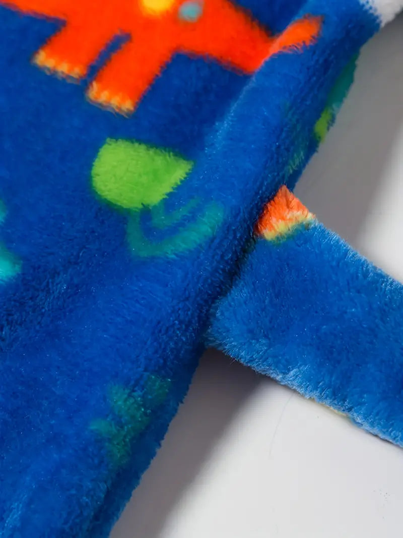 Peignoir de Bain Enfant Éponge á Motif Dinosaures