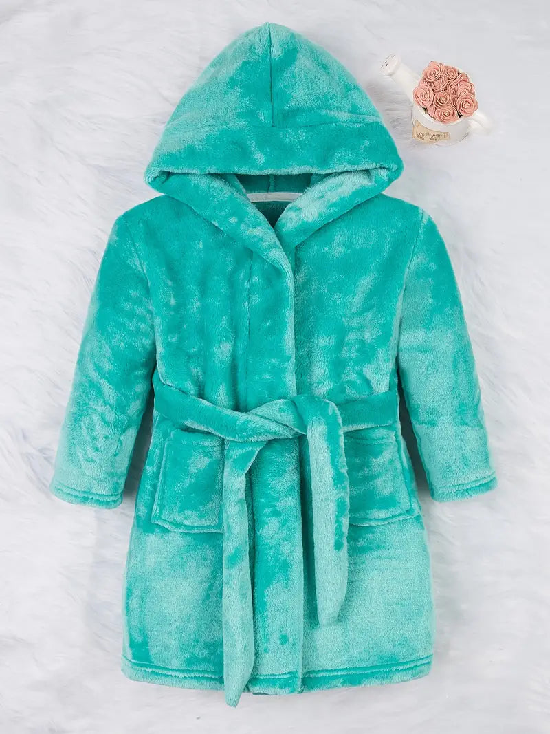 Peignoir de Bain Enfant Bleu Turquoise