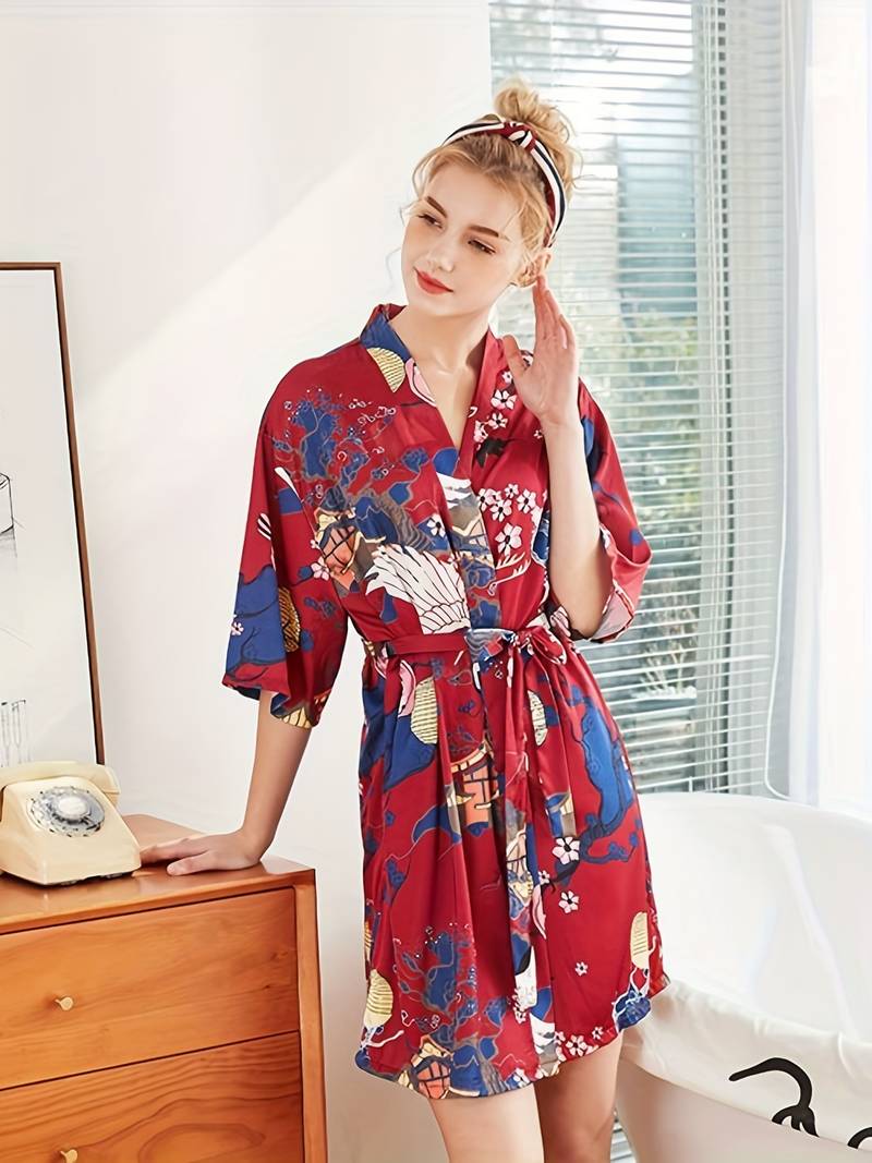 Peignoir Floral Kimono Doux