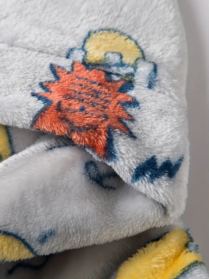 Peignoir de Bain Enfant en Polaire Gris