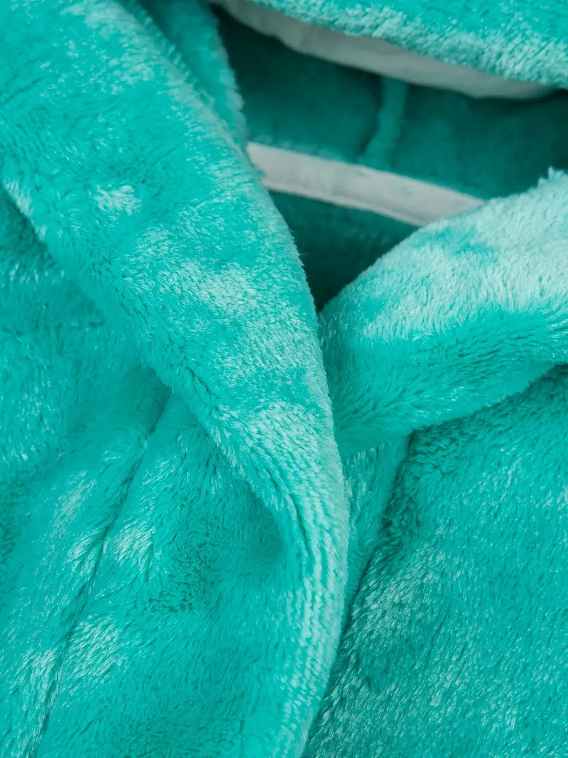 Peignoir de Bain Enfant Bleu Turquoise