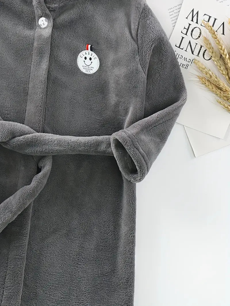 Peignoir de Bain Enfant Chaud Couleur Unie