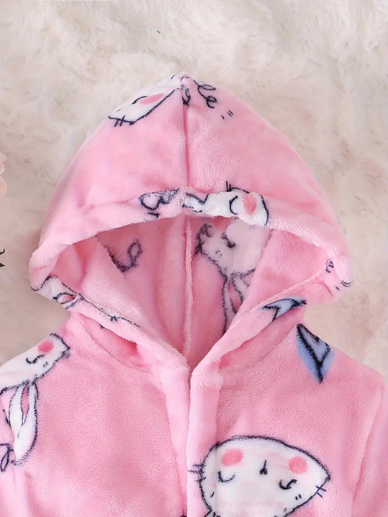 Peignoir de Bain Enfant Éponge Rose
