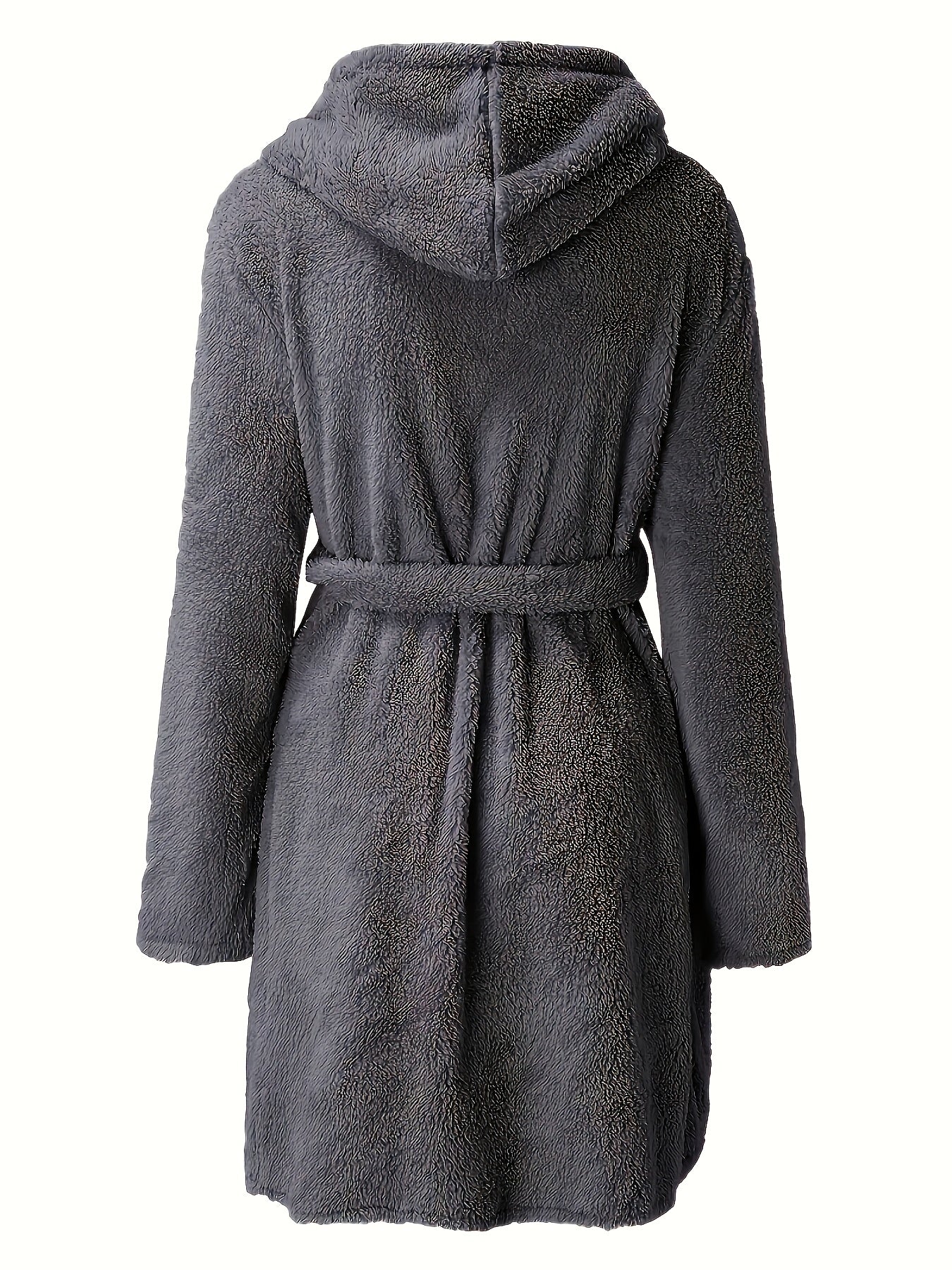 Peignoir polaire homme à capuche polaire avec poches et ceinture