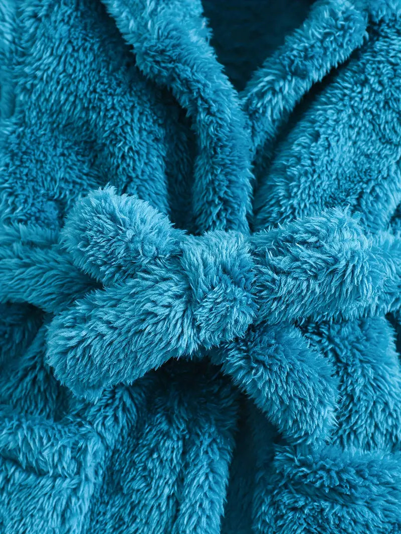 Peignoir de Bain Enfant Éponge Bleu pour Bébé