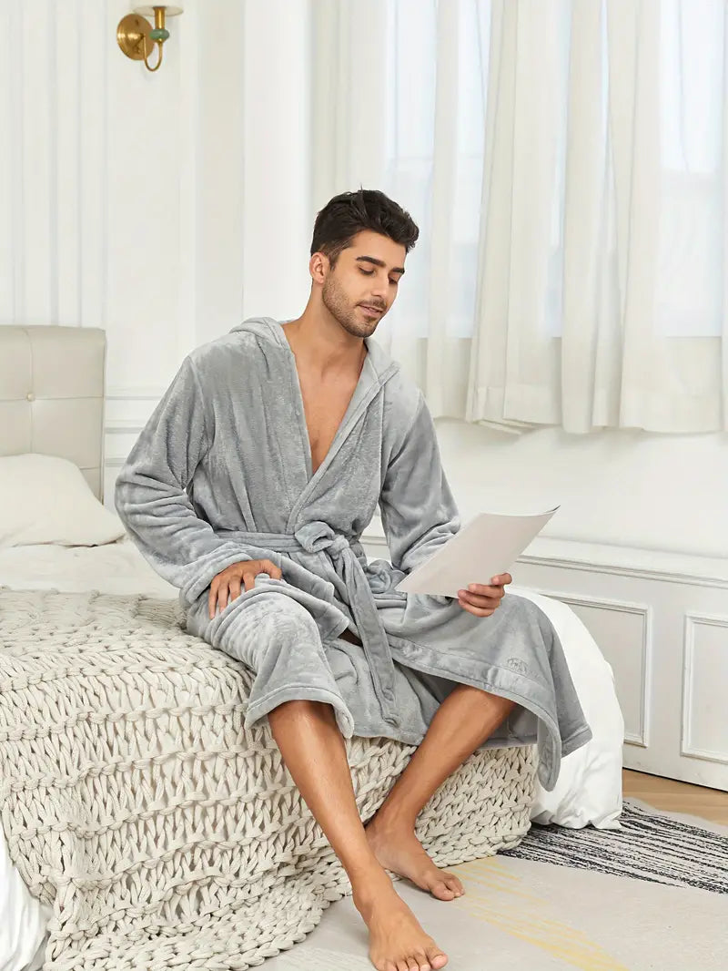 Peignoir de Bain à Capuche en Coton