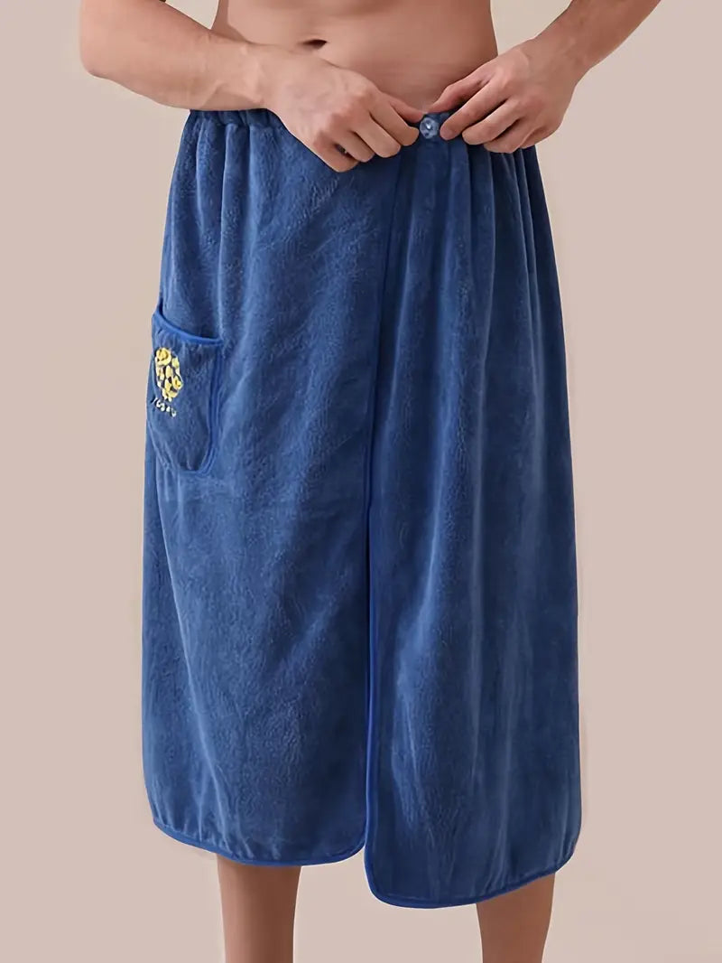Peignoir Serviette Homme Microfibre