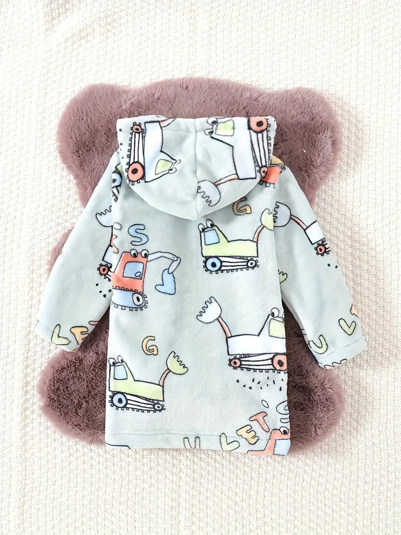 Peignoir de Bain Enfant Éponge Doux avec Capuche