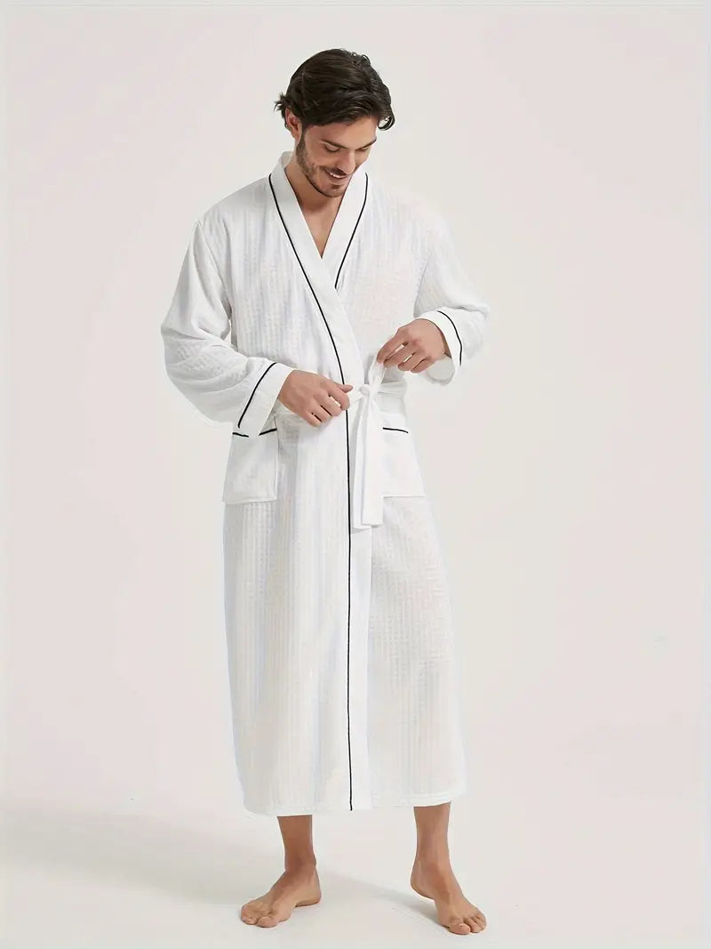 Peignoir de Bain Nid D'abeille Doux