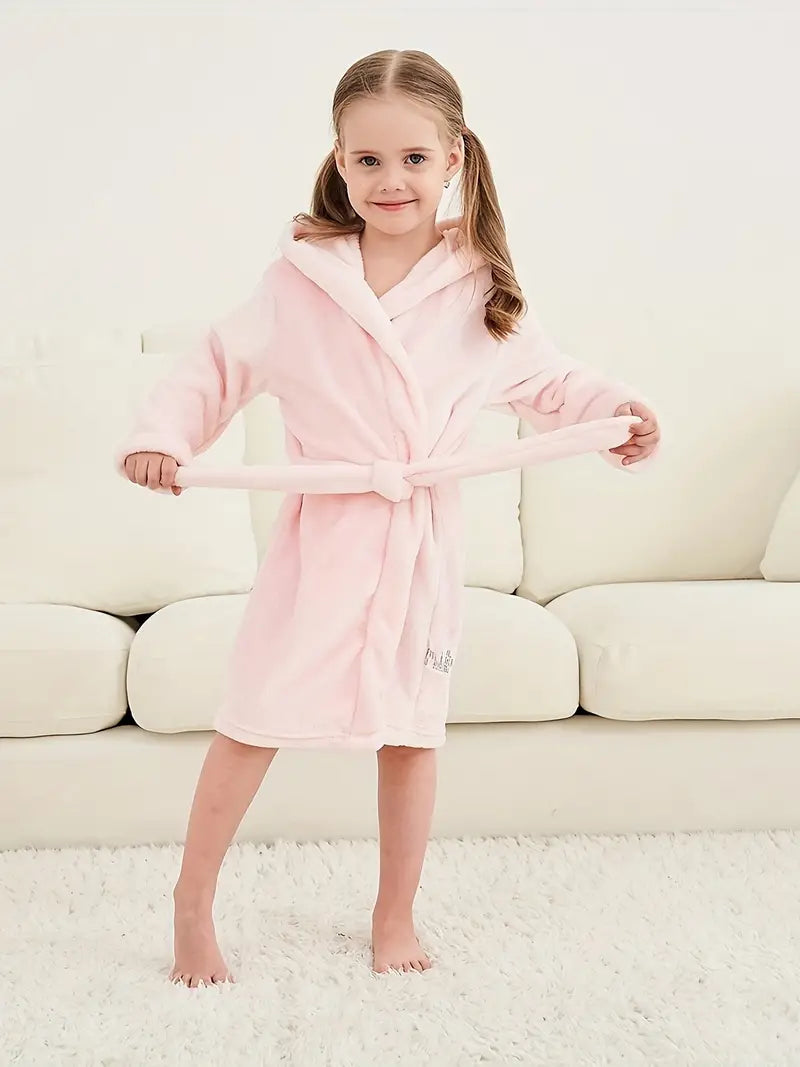 Peignoir de Bain Enfant Polaire avec Capuche