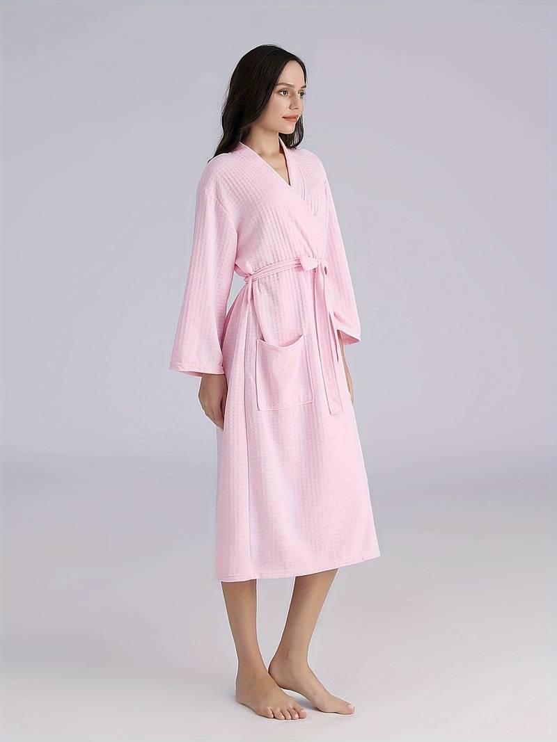 Peignoir de Bain Doux avec Ceinture