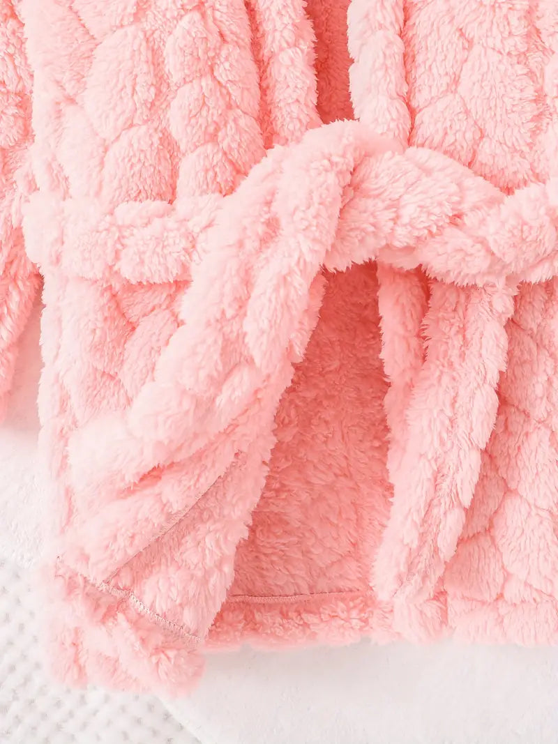 Peignoir de Bain Enfant En Polaire Éponge pour Filles