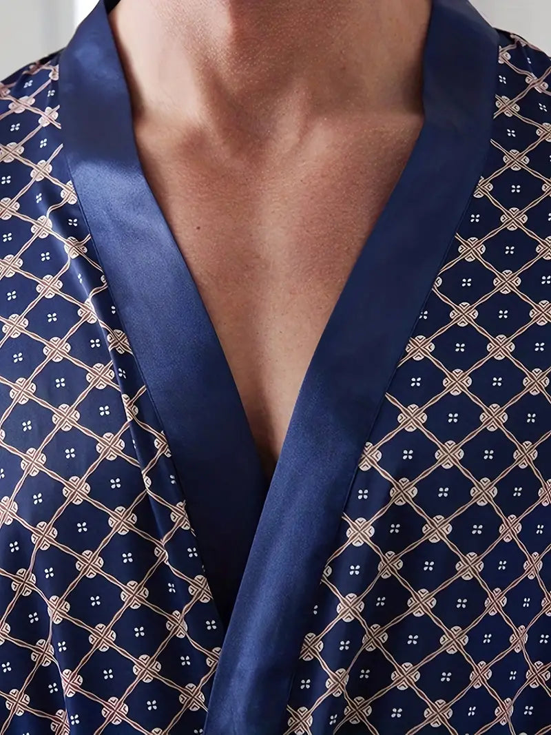 Peignoir Luxueux Bleu Doux de Qualité