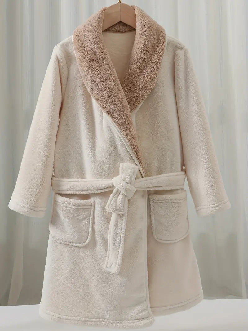 Peignoir de Bain Enfant avec Ceinture et Poches