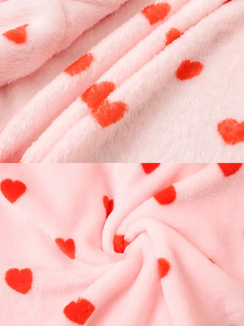Peignoir de Bain Enfant á Motif Coeurs