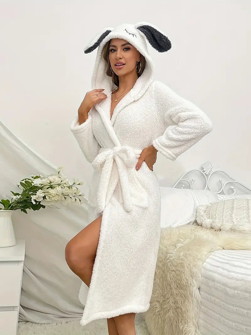 Peignoir Éponge À Capuche Lapin