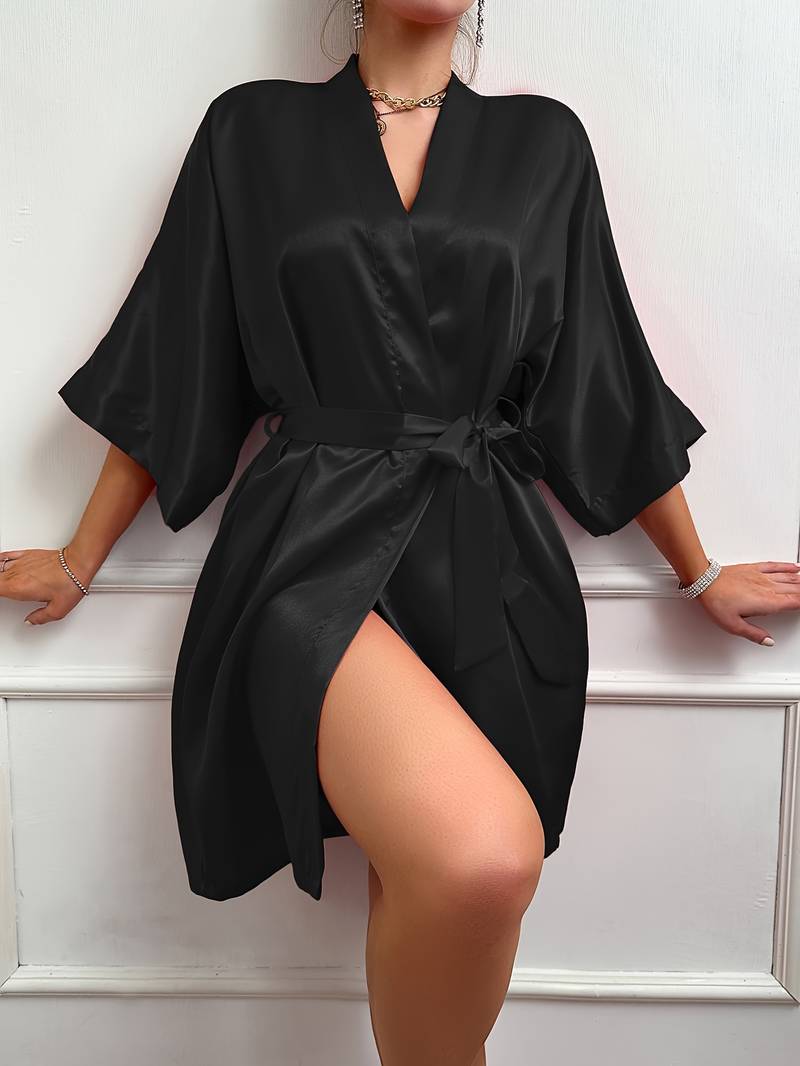 Peignoir en Satin Doux