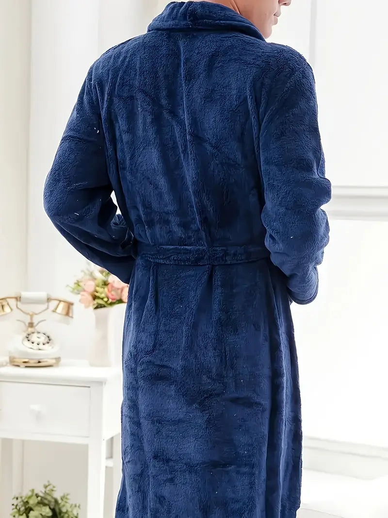 Peignoir polaire homme satin chaud