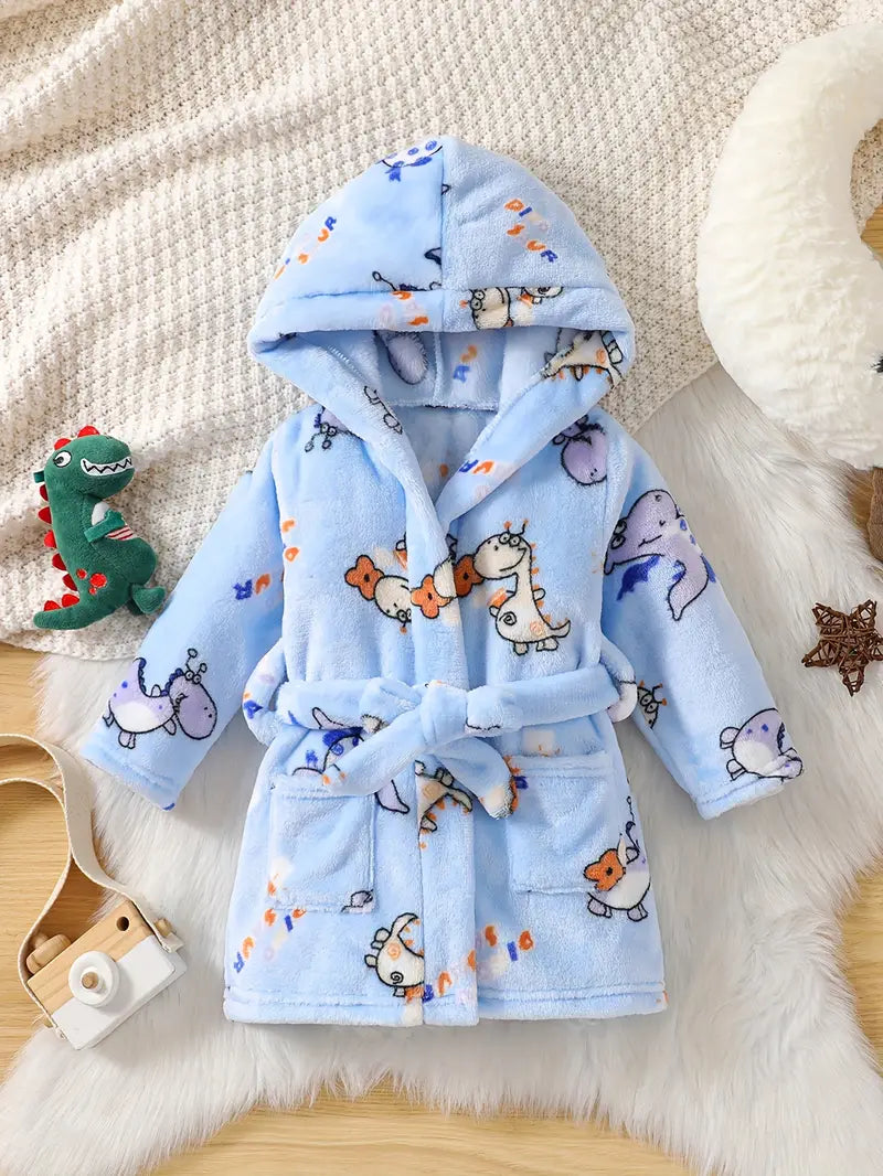 Peignoir de Bain Enfant Polaire Bleu pour Bébé