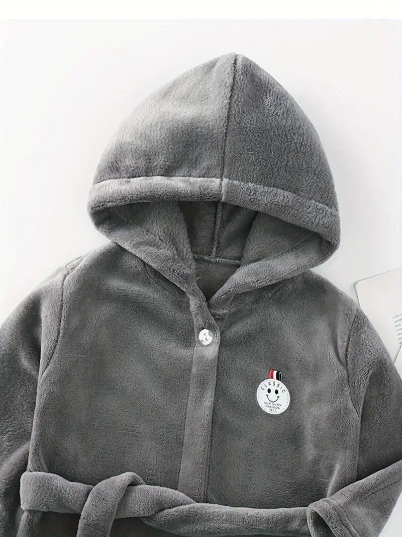 Peignoir de Bain Enfant Chaud Couleur Unie