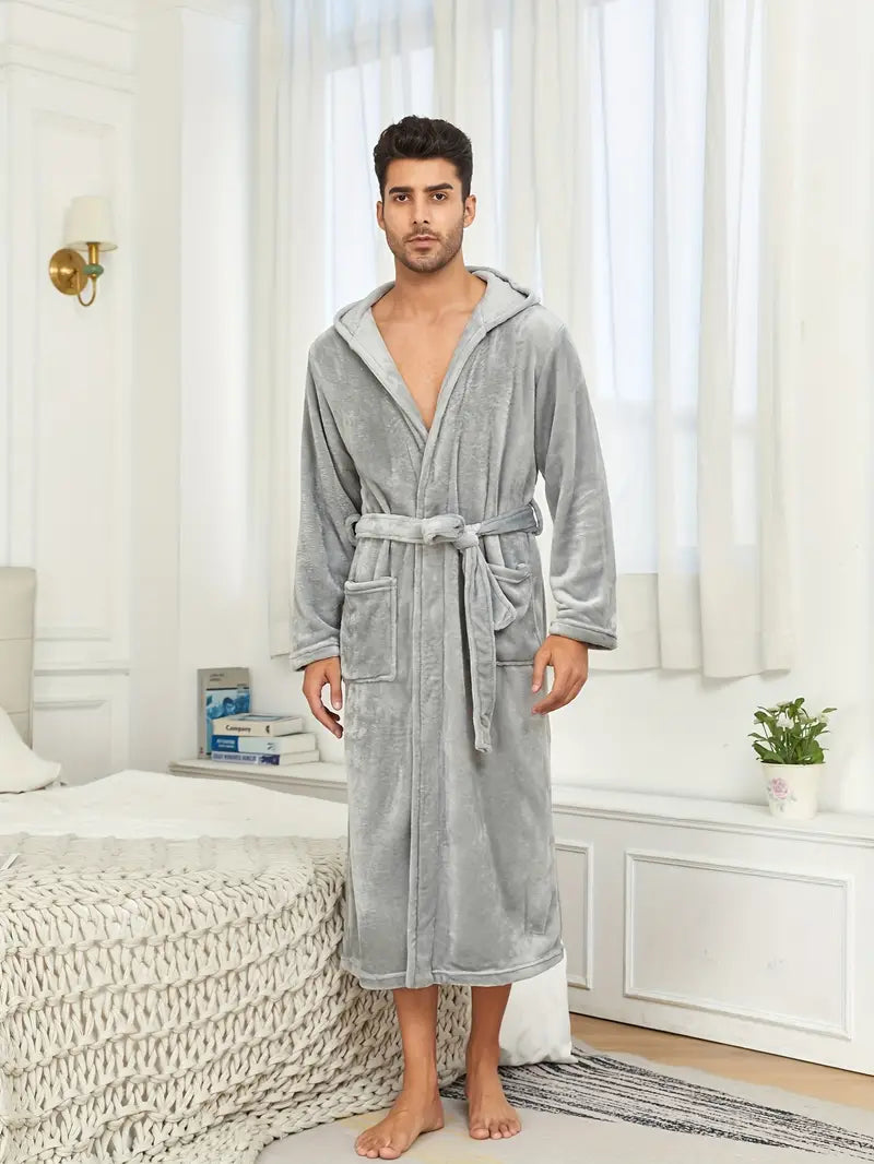 Peignoir de Bain à Capuche en Coton
