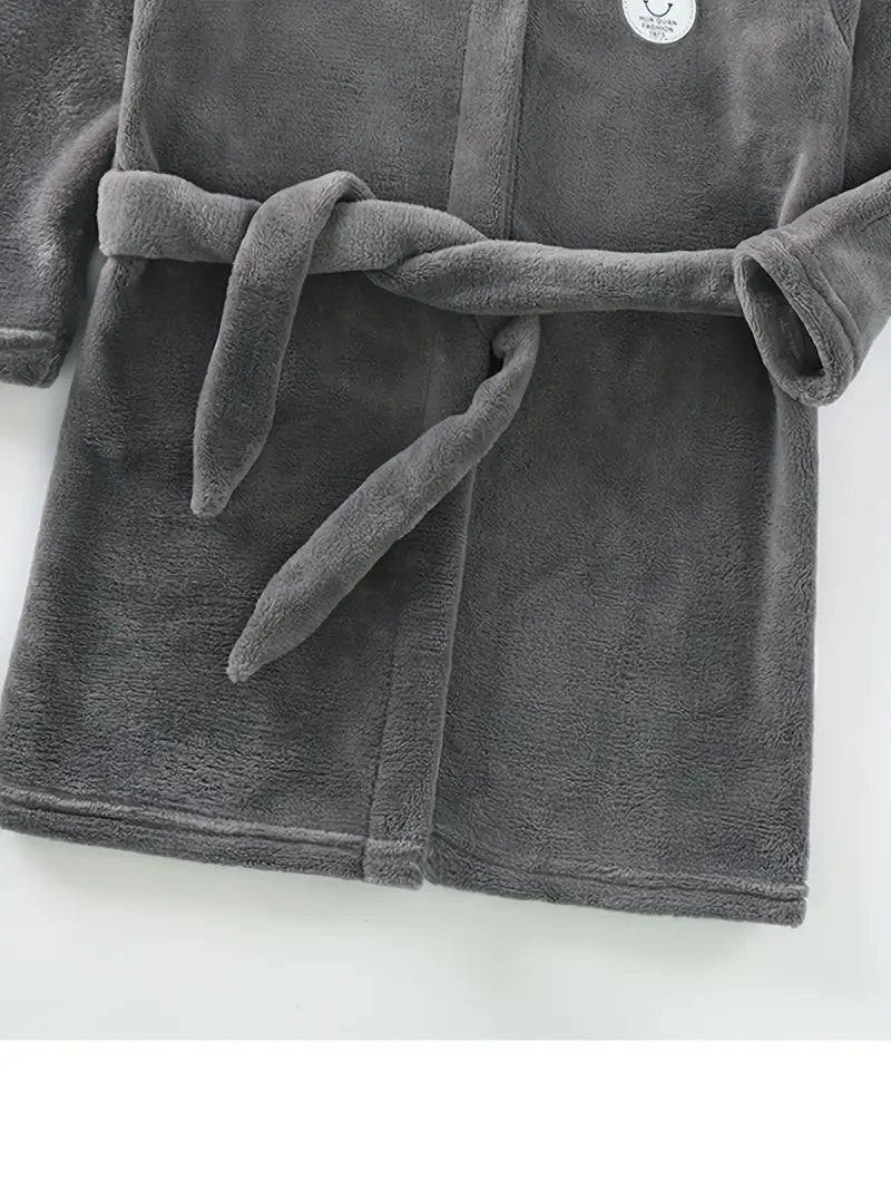 Peignoir de Bain Enfant Chaud Couleur Unie