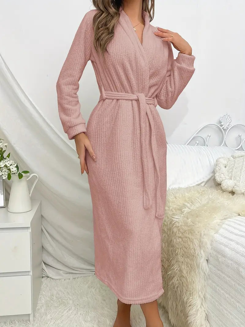 Peignoir de Nuit Éponge avec Ceinture