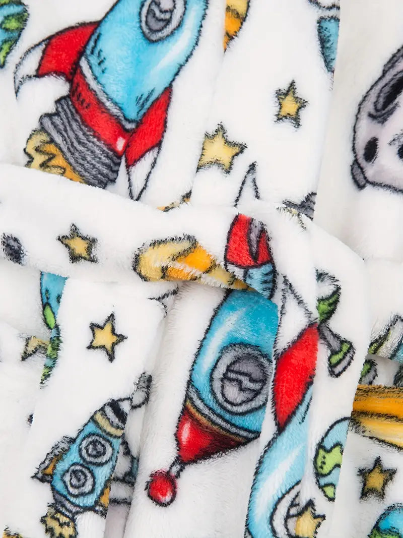 Peignoir de Bain Enfant Éponge Doux Blanc