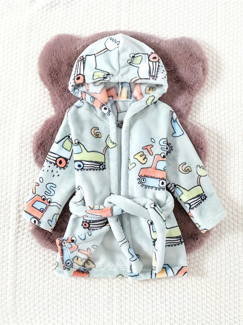 Peignoir de Bain Enfant Éponge Doux avec Capuche