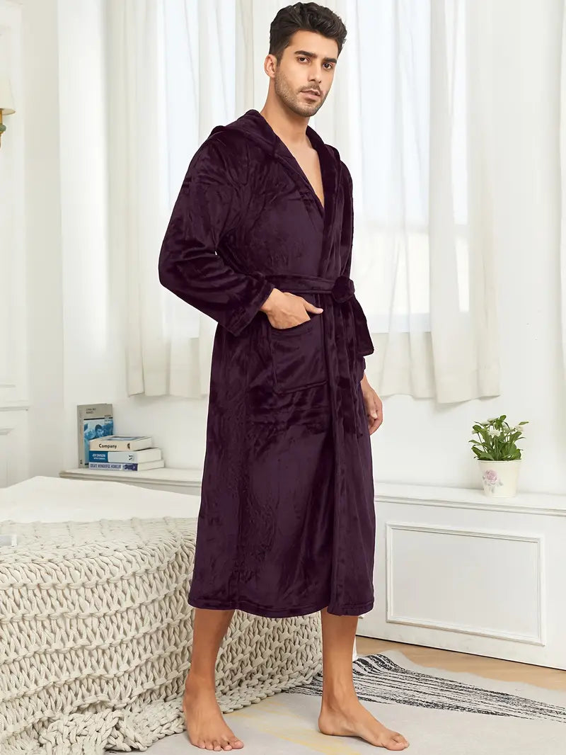 Peignoir de Bain à Capuche en Coton