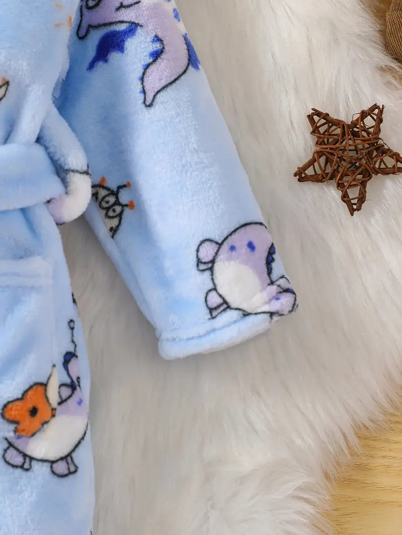 Peignoir de Bain Enfant Polaire Bleu pour Bébé