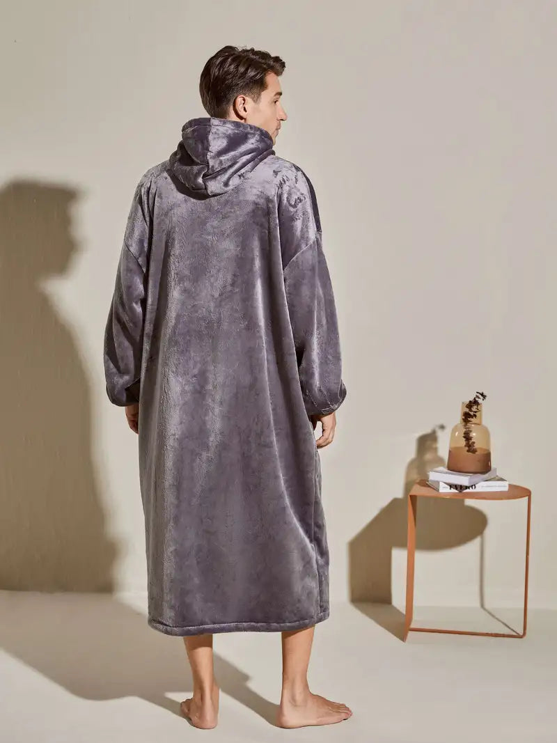 Peignoir à Capuche en Flanelle Taille Unique