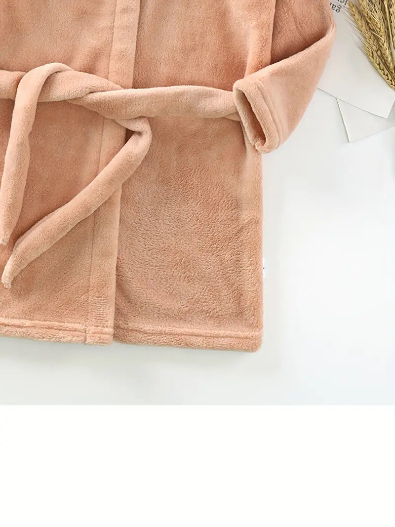 Peignoir de Bain Enfant Chaud Couleur Unie