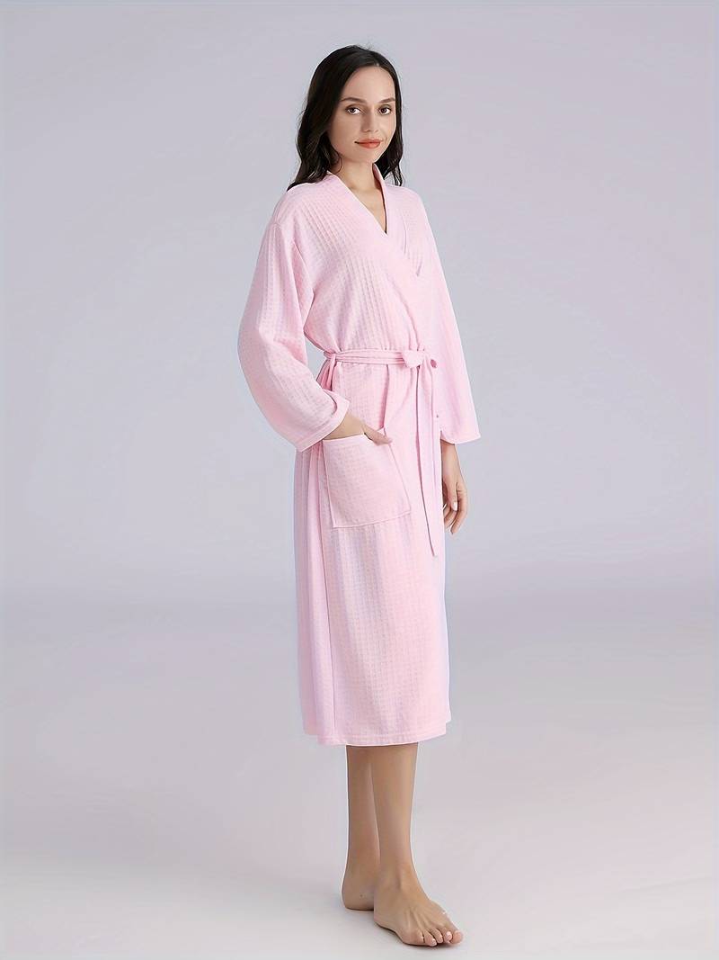 Peignoir de Bain Doux avec Ceinture