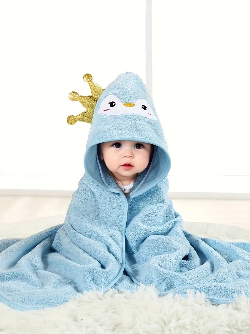 Cape de Bain Serviette pour Bébé bleu