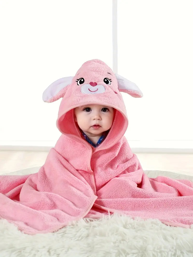 Cape de Bain Serviette pour Bébé rose