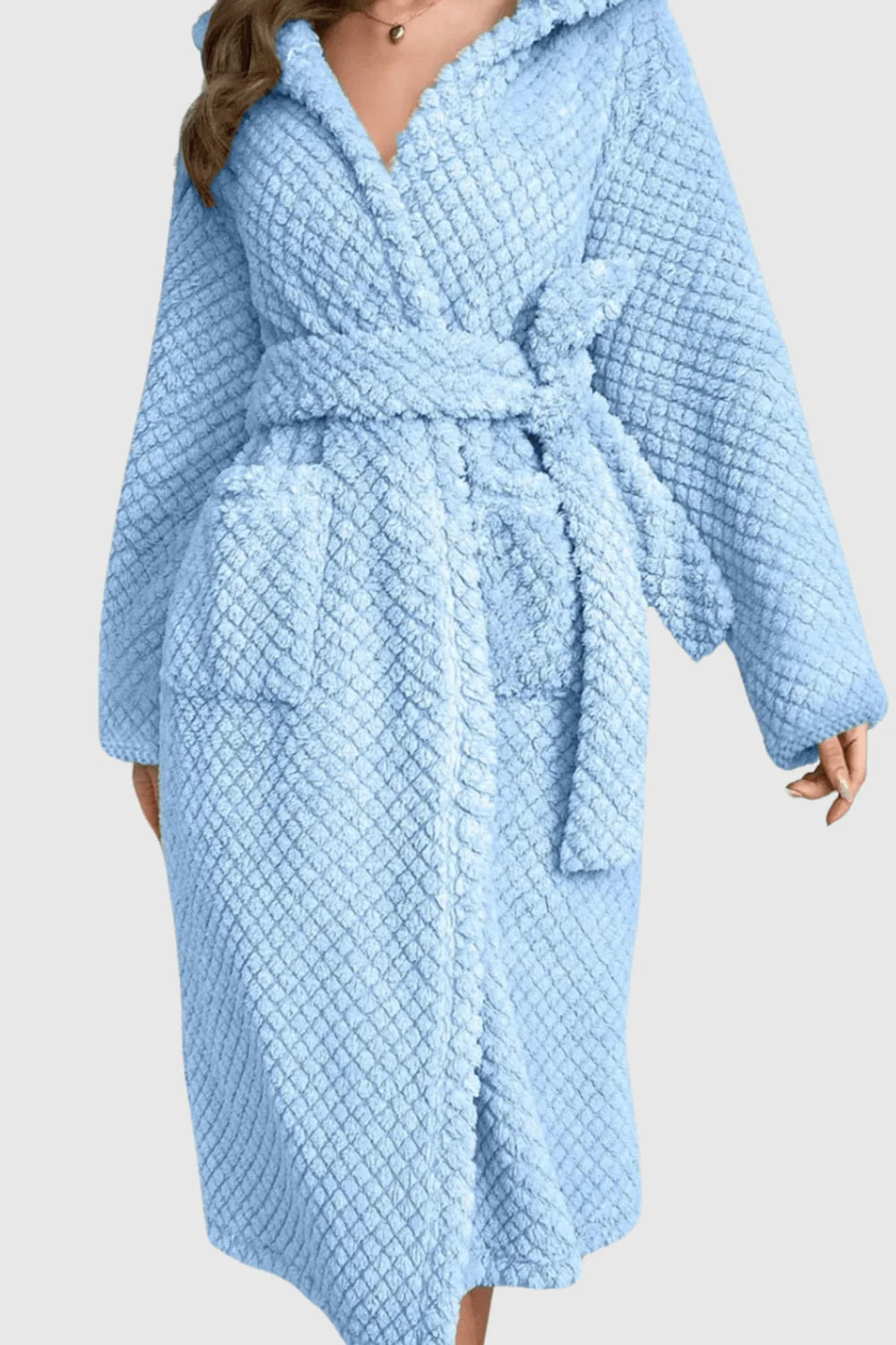Peignoir éponge femme à capuche ultra doux