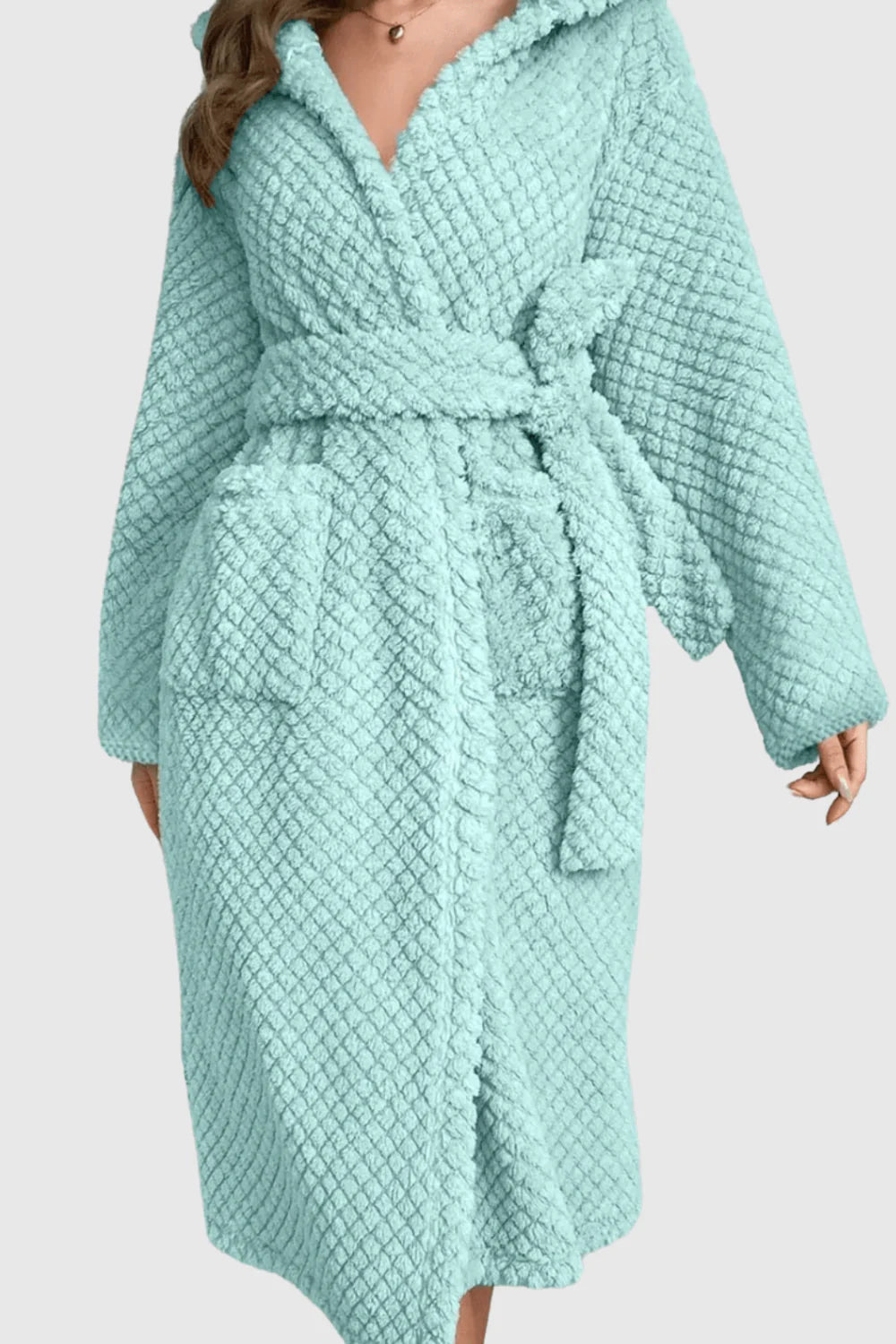 Peignoir éponge femme à capuche ultra doux