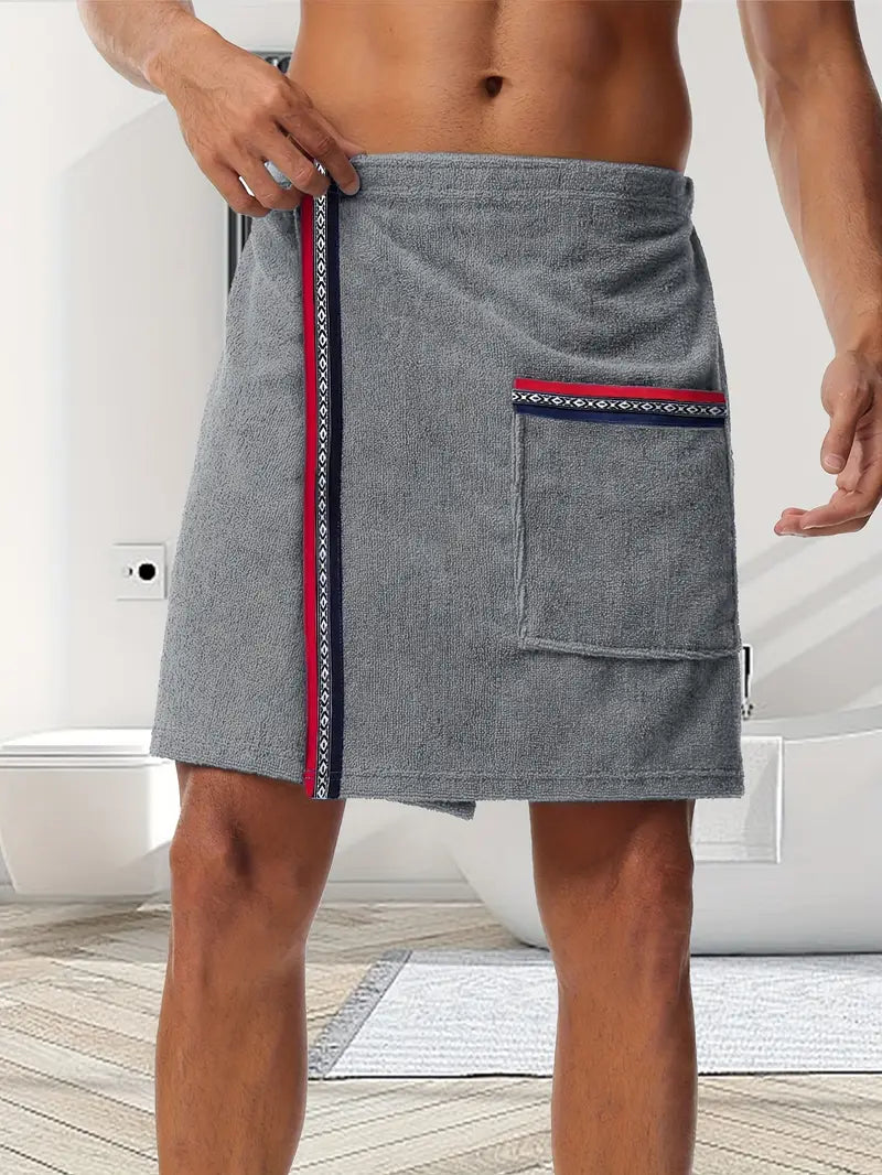 Peignoir Serviette Homme Microfibre Élégance