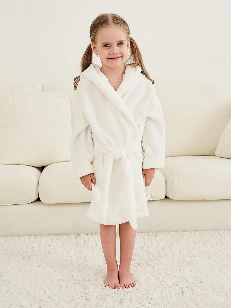 Peignoir de Bain Enfant Polaire avec Capuche