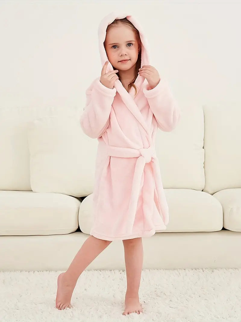 Peignoir de Bain Enfant Polaire avec Capuche