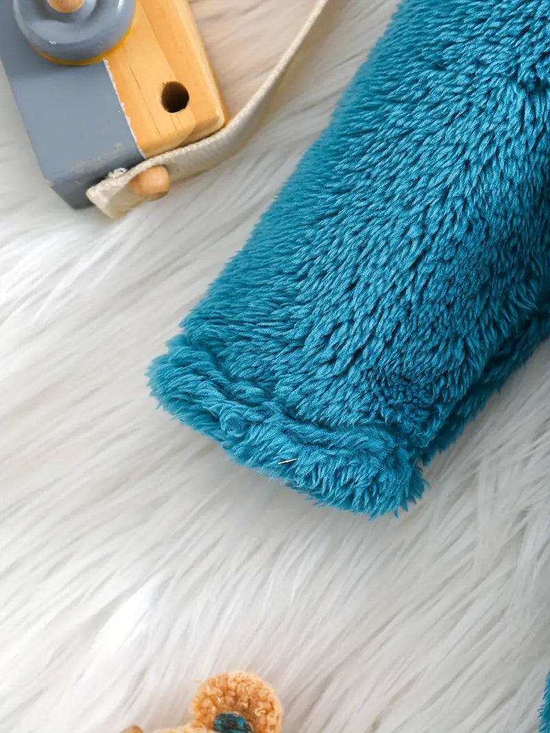 Peignoir de Bain Enfant Éponge Bleu pour Bébé