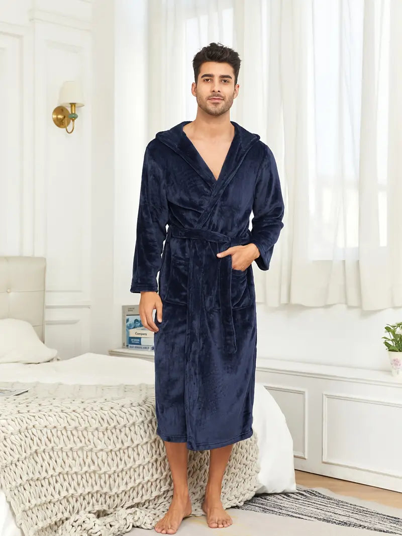 Peignoir de Bain à Capuche en Coton